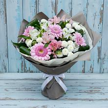 Букет цветов из:  Герберы, Альстромерии и Хризантемы в Грановщине