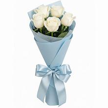 Букет 5 Белых роз Проуд в Грановщине