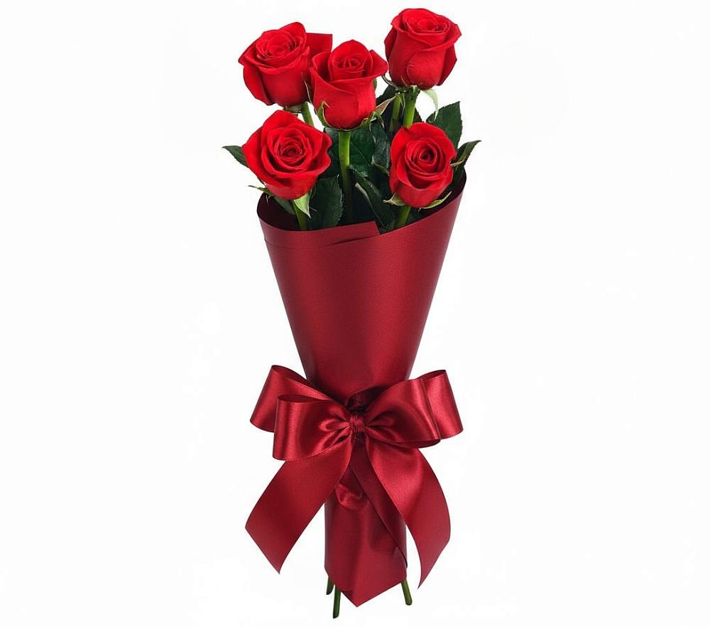 Букет 5 Красных роз Эдлесс Лав в Грановщине