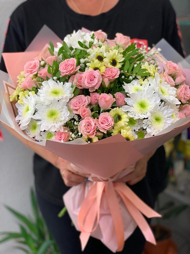 Букет цветов из: Розы и Хризантемы в Грановщине