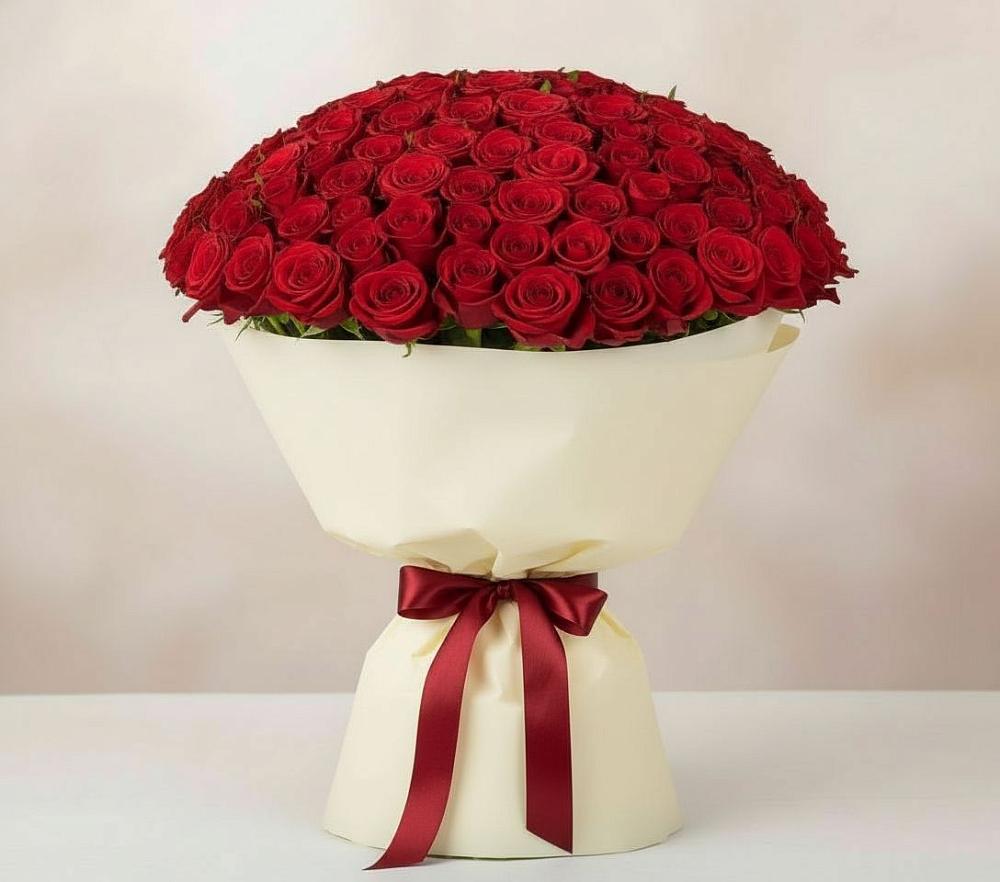 Букет 101 Красная роза Милано в Грановщине
