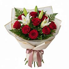 Букет цветов из:  Лилии и Розы #REPLACE_PRED# Грановщине