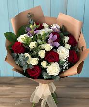 Букет цветов из:  Розы и Альстромерии в Грановщине