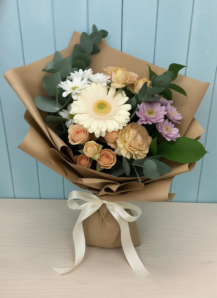 Букет цветов из: Герберы и Хризантемы в Грановщине