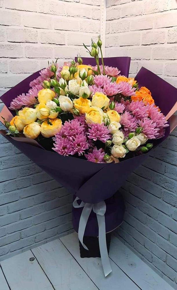 Букет цветов из: Хризантемы и Розы в Грановщине