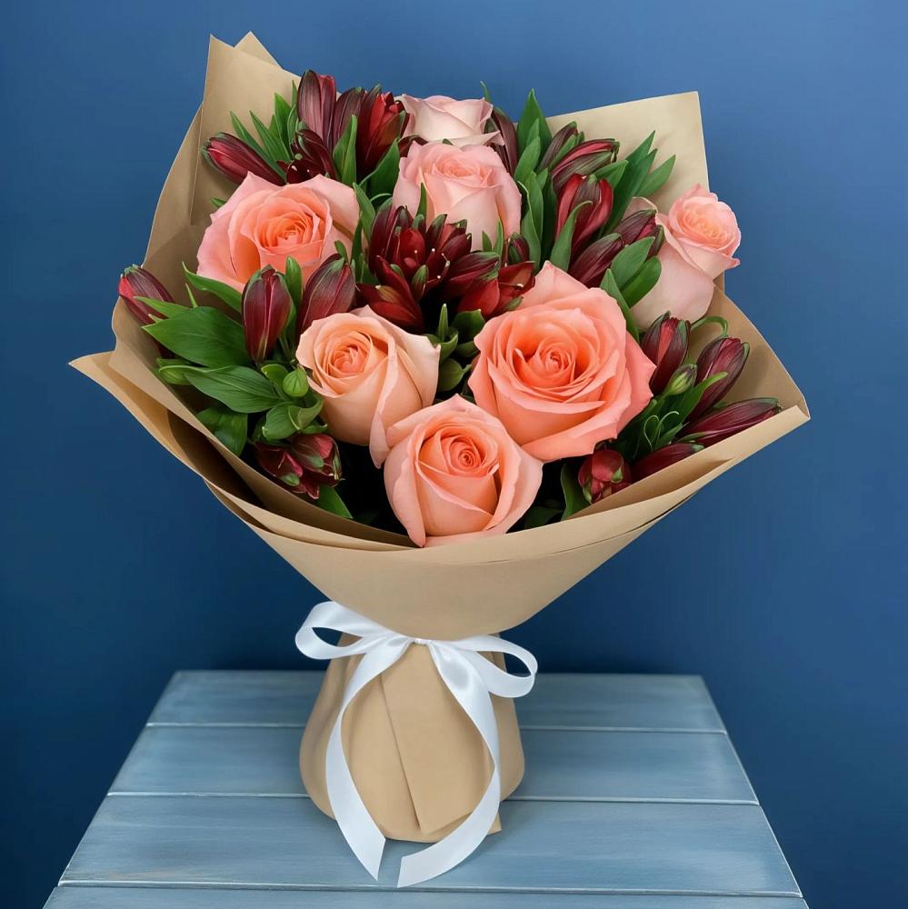 Букет цветов из: Розы и Альстромерии в Грановщине