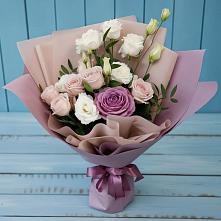 Букет цветов из:  Розы и Лизиантусы #REPLACE_PRED# Грановщине