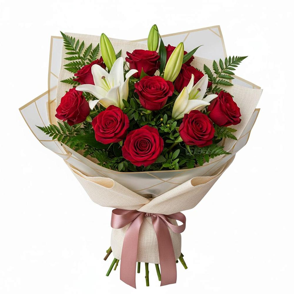 Букет цветов из: Лилии и Розы в Грановщине