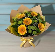 Букет цветов из:  Герберы и Хризантемы в Грановщине