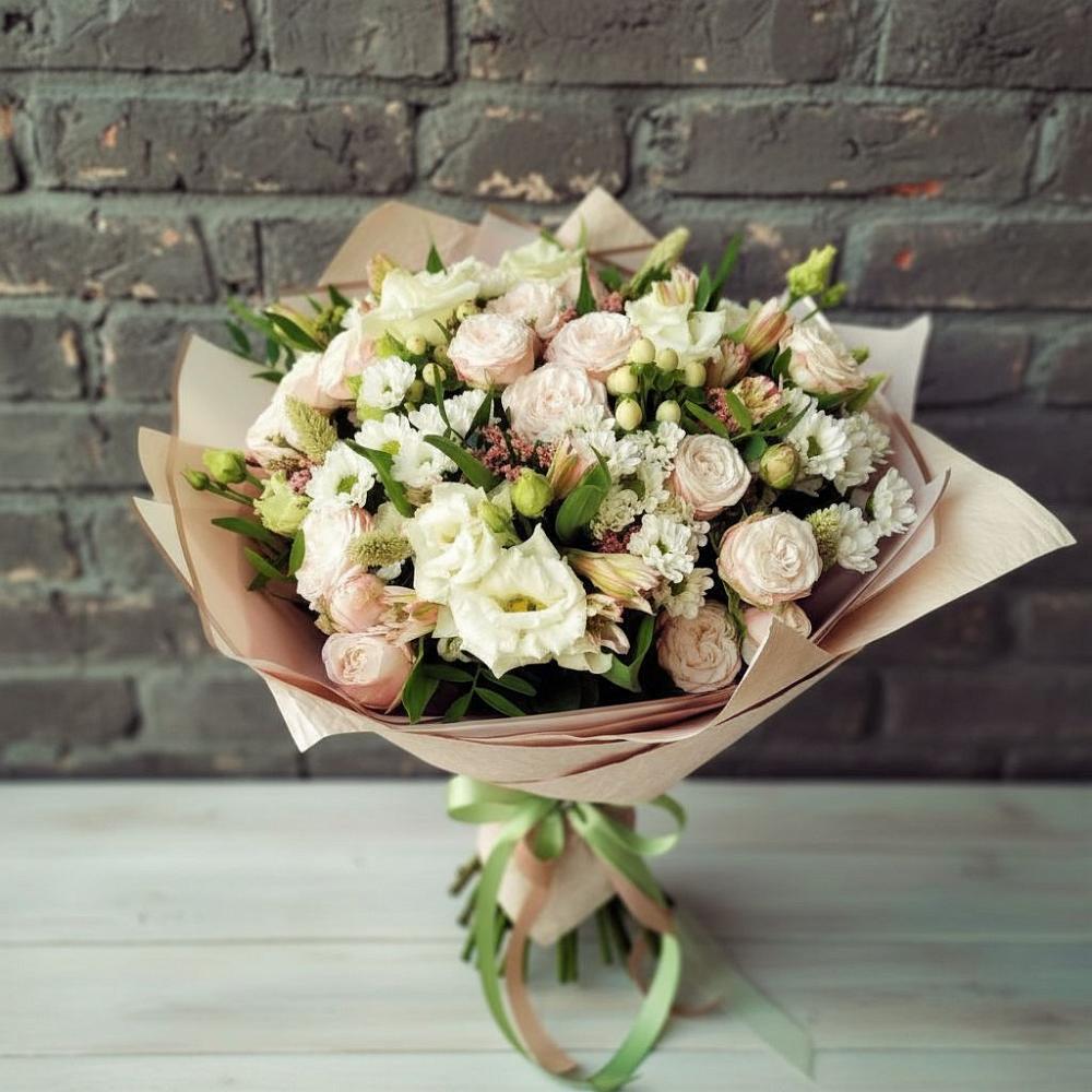 Букет цветов из: Альстромерии, Розы и Хризантемы в Грановщине