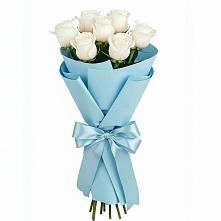 Букет 7 белых роз Проуд в Грановщине