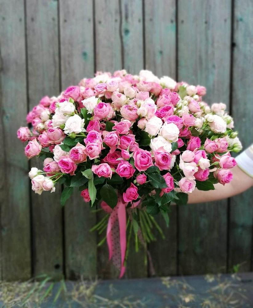 Букет Розовые кустовые розы Натали и Лав Лидия в Грановщине