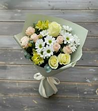 Букет цветов из:  Альстромерии, Розы и Хризантемы в Грановщине