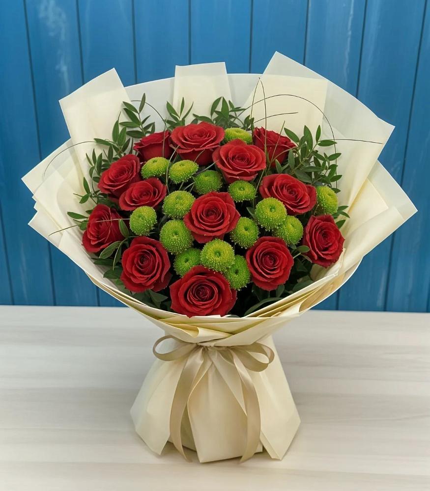 Букет цветов из: Розы и Хризантемы в Грановщине