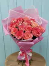 Букет 15 Розовых роз Равель в Грановщине